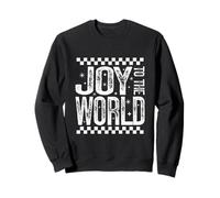 Christian Christmas Joy to The World, Retro, navideño a Cuadros Sudadera