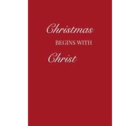 Christian Christmas Notebook: Christian Christmas Notebook: Lined Journal, Devotional Notebook, Religious Gift, A5, red, Christ