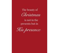 Christian Christmas Notebook: Lined Journal, Devotional Notebook, Gift For Her / Girl, Religious Gift, A5, red