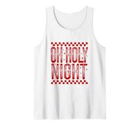 Christian Christmas Oh Holy Night Retro Holiday Cuadros Camiseta sin Mangas