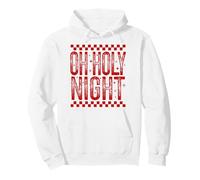 Christian Christmas Oh Holy Night Retro Holiday Cuadros Sudadera con Capucha
