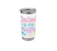 Christian Coach Apreciación Chicas Deportes Mujeres Mi Ministerio Vaso térmico de acero inoxidable de doble pared