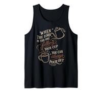 Christian Coffee Faith Cita Humor matutino para creyentes Camiseta sin Mangas