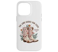 Christian Cowgirl Boots Proverbios 16:9 Verso de la Biblia Western Carcasa para iPhone 14 Pro MAX