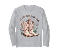 Christian Cowgirl Boots Proverbios 16:9 Verso de la Biblia Western Manga Larga