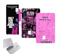 Christian Credit Card Skin - Paper 5.4x8.5cm | Faith-Themed Religious Film, Holographic Card Decal | Inspirational Sticker For Men Student Grandparent Teacher Family Friend