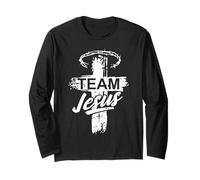 Christian Cross Religious Believe Team Jesus Christ Faith Manga Larga