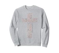 Christian Cross tee Hojas de otoño Grateful Thankful Blessed Sudadera