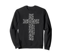 Christian Cross tee Hojas de otoño Grateful Thankful Blessed Sudadera