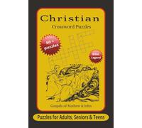 Christian Crosswords: Crossword Puzzles with Easy to Read Print about Bible, Disciples and scripture faith, large print and scripture -inspire Puzzles ... | 50+ Puzzles gifts,vacation and relaxation.