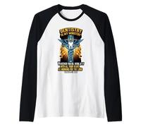 Christian Dentist Dentistry Is My Ministry Jesús Versículo de la Biblia Camiseta Manga Raglan