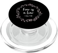 Christian Design for Women - 1 John 4:18 - Fear Is A Liar PopSockets PopGrip para MagSafe