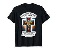 Christian EM Doctor Medicina de Emergencia es mi Biblia Ministerio Camiseta