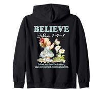 Christian Faith Believe In Christ versículo de la Biblia Niña Sudadera con Capucha