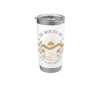 Christian Faith California Poppy Sus misericordias son nuevas Vaso térmico de acero inoxidable de doble pared