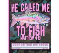 Christian Faith Fishing Lined Notebook: College Ruled Composition Journal with Matthew 4:19 Bible Verse, Rainbow Trout Fish Camouflage Book for Girls & Women