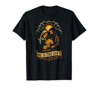 Christian Faith He is The Gift Vintage Adulto Navidad Camiseta