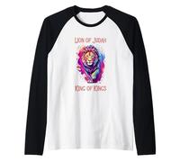 Christian Faith Jesucristo el Rey León de Judá Camiseta Manga Raglan