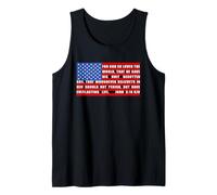 Christian Faith John 3:16 Bible Verse USA Flag of America Camiseta sin Mangas