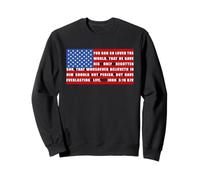 Christian Faith John 3:16 Bible Verse USA Flag of America Sudadera