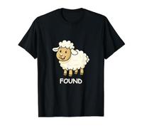 Christian Faith - Oveja perdida, Ahora encontrada. Camiseta gráfica económica, Hombre, Negro, M