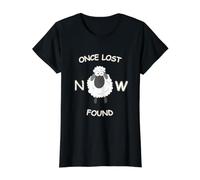 Christian Faith - Oveja perdida, Ahora encontrada Camiseta gráfica económica, Mujer, Negro, L