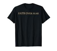 Christian Faith Over Fear Shirt Men Jesus Religious Shirts Camiseta