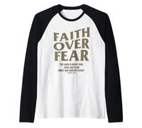 Christian Faith Over Fear Shirt Men Jesus Religious Shirts Camiseta Manga Raglan
