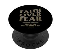 Christian Faith Over Fear Shirt Men Jesus Religious Shirts PopSockets PopGrip Adhesivo