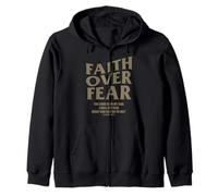 Christian Faith Over Fear Shirt Men Jesus Religious Shirts Sudadera con Capucha