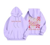 Christian Faith Over Fear Sudaderas con capucha para mujer Workou con capucha Jesús Preppy Sudadera con capucha I Love Jesus Trendy Letter Graphic Casual Clothes 2025 Soft Pray The Lord Trust In The