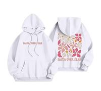 Christian Faith Over Fear Sudaderas con capucha para mujer Workou con capucha Jesús Preppy Sudadera con capucha I Love Jesus Trendy Letter Graphic Casual Clothes 2025 Soft Pray The Lord Trust In The