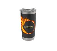 Christian Faith Revival Fire - Born-Again Believer Graphic Vaso térmico de acero inoxidable de doble pared