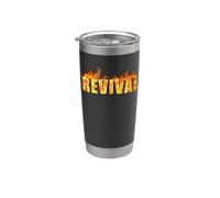 Christian Faith Revival Fire - Born-Again Believer Graphic Vaso térmico de acero inoxidable de doble pared