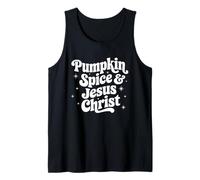 Christian Fall Pumpkin Spice & Jesucristo Chica Religiosa Camiseta sin Mangas