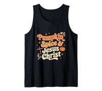 Christian Fall Pumpkin Spice & Jesucristo Chica religiosa Camiseta sin Mangas