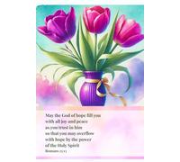 Christian Floral Journal for Women with Inspirational Bible Verse: May the God of hope fill you with all joy and peace