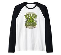 Christian Food Juego de Palabras Fe Humor Inspirador Sabor y Ver Camiseta Manga Raglan