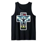 Christian Football Player Biblia Versículo Cita Filipenses 4:13 Camiseta sin Mangas