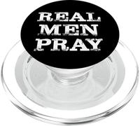 Christian For Men: Real Men Pray Hard Prayer PopSockets PopGrip para MagSafe