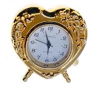 CHRISTIAN GAR Reloj Analógico de Sobremesa Decoración Miniatura - Corazón (3,5 x 3,5 x 1,5 cm.)