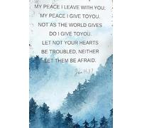 Christian Gift for Men John 14 27 Peace Scripture Print Watercolor Landscape Wall Art Do Not Be Afraid for Home Office(Framed,08x12inch(20x30cm))