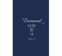 Christian Gifts | Emmanuel, God With Us: Matthew 1:23 Navy Blue Scripture Journal Notebook Diary With 100 Bible Verses for Men, Women and Teens | ... Pages for Writing Notes, Compact Handy Size