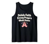 Christian Girl Delulu Era Gen Z Fe Humor Plan de Dios Camiseta sin Mangas