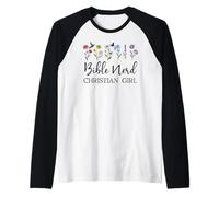 Christian Girls Nerd Bible Study Scripture Pastor God Jesus Camiseta Manga Raglan