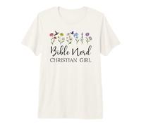Christian Girls Nerd Bible Study Scripture Pastor God Jesus Camiseta Premium