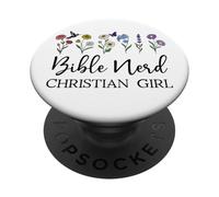 Christian Girls Nerd Bible Study Scripture Pastor God Jesus PopSockets PopGrip Adhesivo