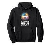 Christian Glow for Jesus Deja Que tu luz Brille Faith Cross Sudadera con Capucha