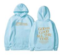Christian God Is Good All The Time Sudaderas con capucha para mujer, diseño gráfico de Jesús, con texto en inglés "Faith Cute Letter", suéteres casuales de manga larga, para otoño, religiosos
