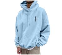 Christian God Loves You - Sudaderas con capucha para mujer, cómodas, con capucha, diseño de Jesús, otoño, con capucha, camisetas religiosas de 2026, ajuste holgado, diseño de Jesús salva la fe, azul